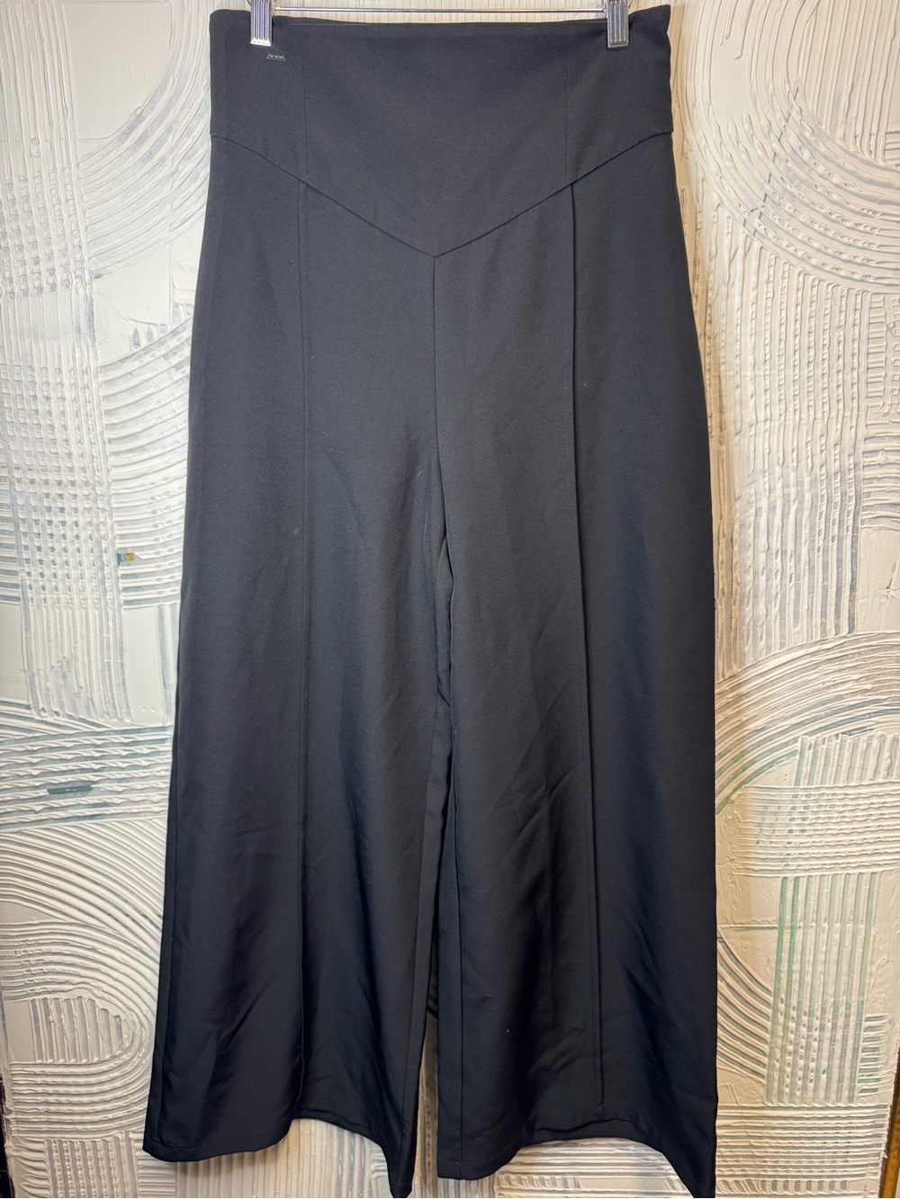 Cider Black High-Rise Wide-Leg Trousers